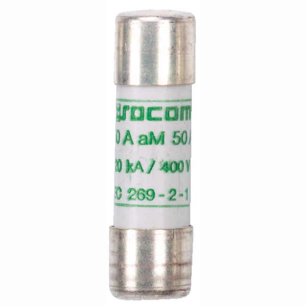 Cylindrical fuse aM type 12A 500Vac size 10x38 image 1