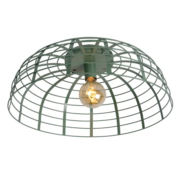 Lucide ELODIE - Flush ceiling light - Ø 56 cm - 1xE27 - Turquoise image 1