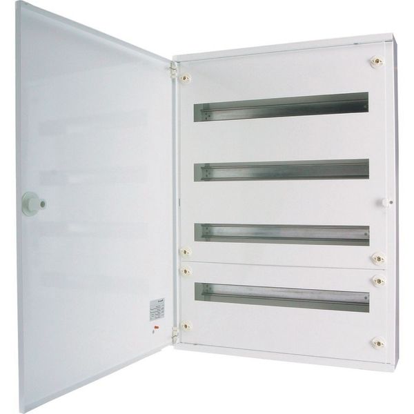 Complete surface-mounted flat distribution board, white, 24 SU per row, 2 rows, type E image 4