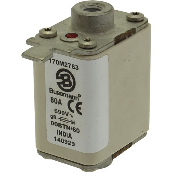 Fuse-link, high speed, 50 A, AC 690 V, size 00, 30 x 62 x 64 mm, aR, IEC, single indicator image 7