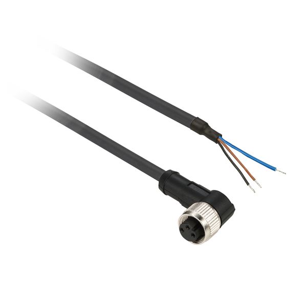 KABEL MET CONNECTOR M8 NPN LED HAAKS V image 1