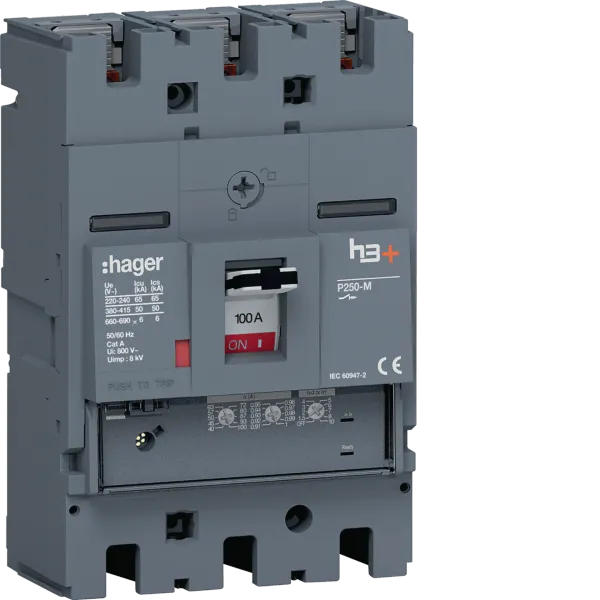 P250 LSnI 3P-3D 100A 50kA Circuit Breaker image 1