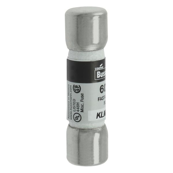 Eaton Bussmann series KLM fuse, 600 Vac, 600 Vdc, 20A, 100 kAIC at 600 Vac, 50 kAIC at 600 Vdc, Non Indicating, Fast acting, Ferrule end X ferrule end, Melamine tube, Nickel-plated bronze endcap image 15