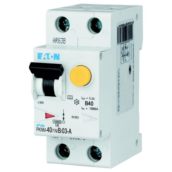 RCD/MCB combination, 40 A, 300 mA, MCB trip characteristic: B, 1p+N, RCD trip characteristic: A image 7