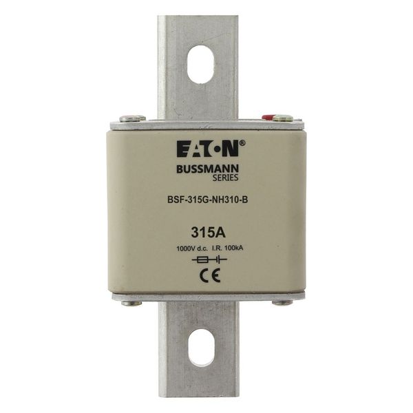 Fuse-link, high speed, 315 A, DC 1000 V, NH3, 71 x 76 x 150 mm, gBat, IEC, bolted connection image 4