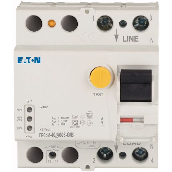 Digital residual current circuit-breaker, all-current sensitive, 40 A, 2p, 30 mA, type G/B image 1