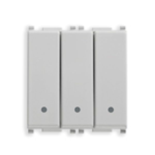 Three 1P 20AX 1-way switches Silver image 1
