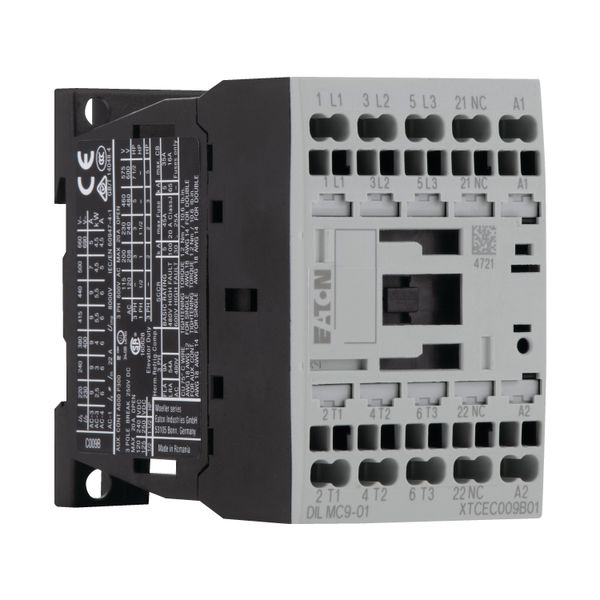 Contactor, 3 pole, 380 V 400 V 4 kW, 1 NC, 24 V 50/60 Hz, AC operation, Spring-loaded terminals image 15