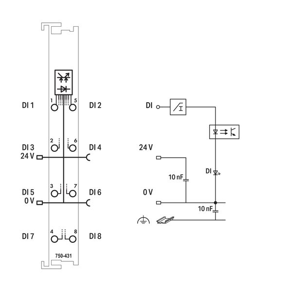 8-channel digital input 24 VDC 0.2 ms light gray image 5