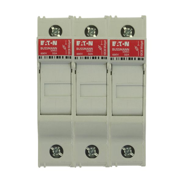 Fuse-holder, LV, 30 A, AC 600 V, 10 x 38 mm, 3P+N, UL, IEC, DIN rail mount image 19