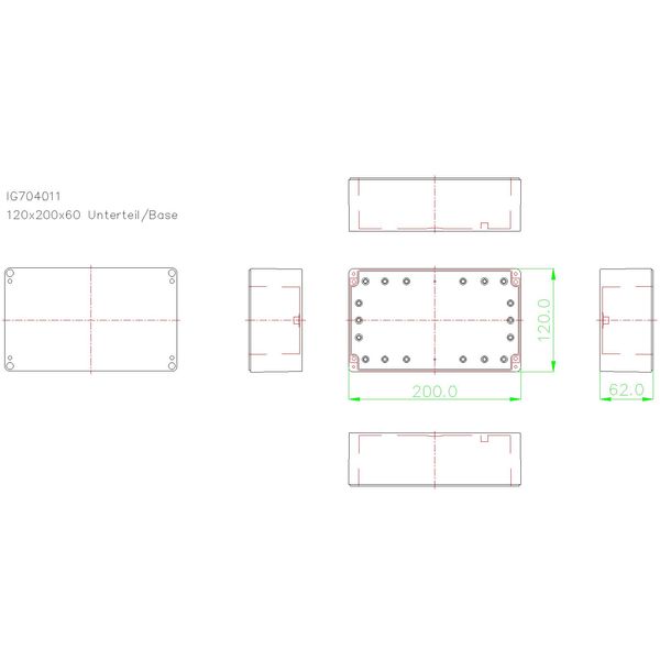 Terminal box ABS 200x120x75 mm image 3