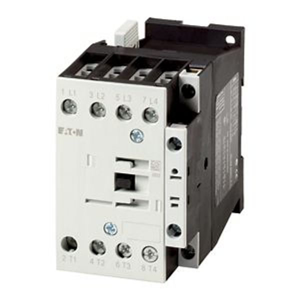 Contactor, 4 pole, DC operation, AC-1: 32 A, 1 N/O, RDC 24: 24 - 27 V DC, Screw terminals image 2