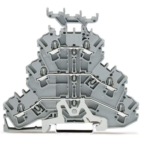 Triple-deck terminal block Shield/through/through terminal block 2.5 m image 1