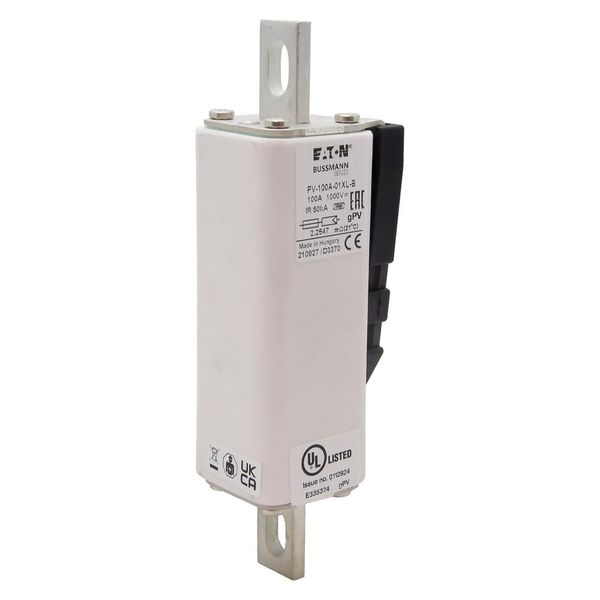 Fuse-link, high speed, 100 A, DC 1000 V, 01XL, gPV, UL, IEC image 29