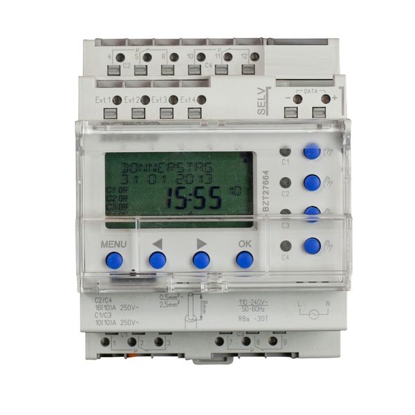 Digital 4 channel Astro- and year time switch 4MW image 1