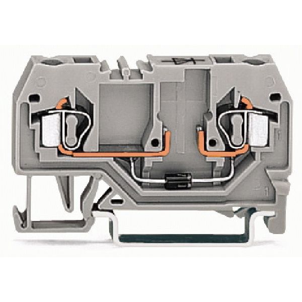 Component terminal block 2-conductor with diode 1N4007 gray image 1