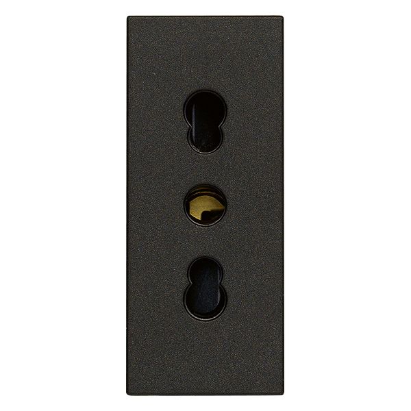 2P+E 16A P17/11 outlet black image 1