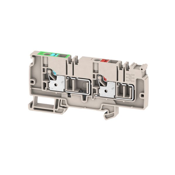 Supply terminal, PUSH IN, 6 mm², 250 V, 41 A, Number of potentials per image 1