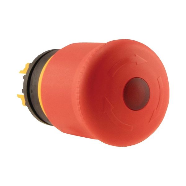 Emergency stop/emergency switching off pushbutton, RMQ-Titan, Mushroom-shaped, 38 mm, Illuminated with LED element, Turn-to-release function, Red, yel image 9