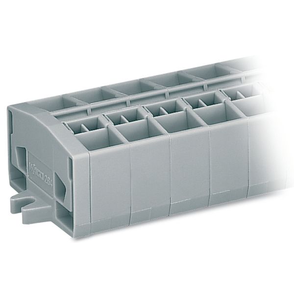 4-conductor terminal strip without push-buttons with fixing flanges gr image 4