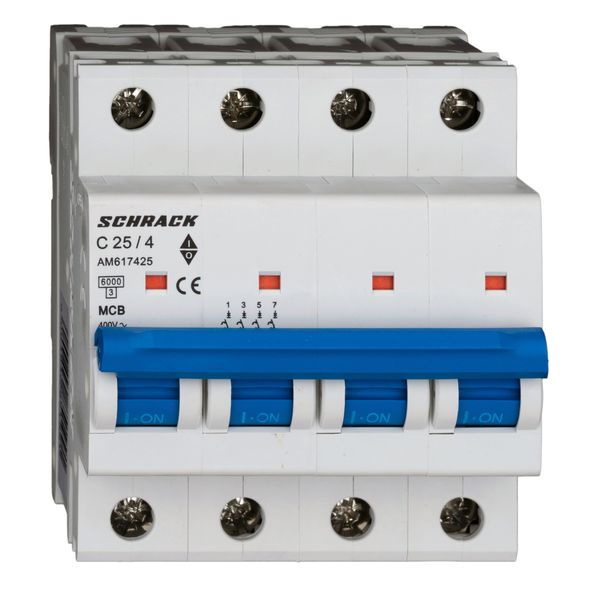 Miniature Circuit Breaker (MCB) AMPARO 6kA, C 25A, 4-pole image 9