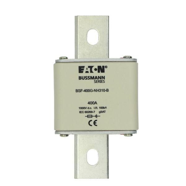 Fuse-link, high speed, 400 A, DC 1000 V, NH3, 71 x 76 x 150 mm, gBat, IEC, bolted connection image 4