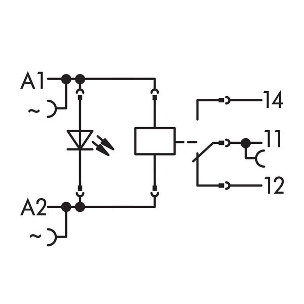 Relay module Nominal input voltage: 230 VAC 1 changeover contact gray image 10