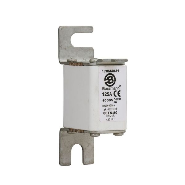 Fuse-link, high speed, 125 A, AC 1000 V, size 00, 30 x 47 x 98 mm, aR, DIN, IEC, type T indicator image 10