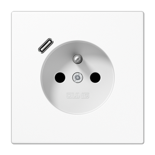 Socket Fren/Belg syst. LED pilot light AL1520F-ODLNW image 1