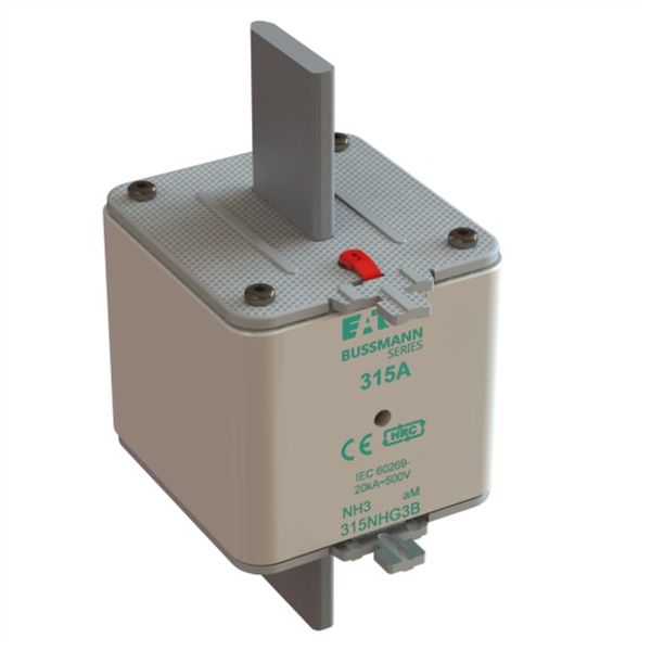 Fuse-link, low voltage, 315 A, AC 500 V, NH3, aM, IEC, dual indicator image 3