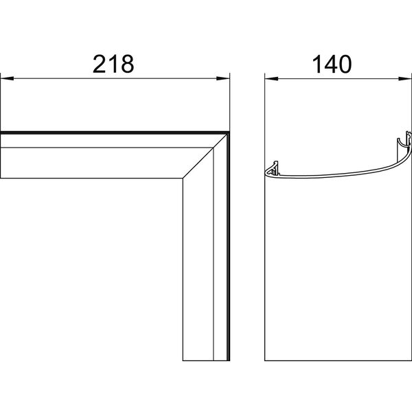 OT I Soft EL Cover ext. corner Design duct Design Soft 45x140x218 image 2