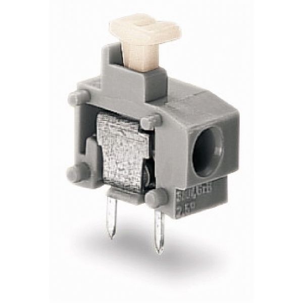 Stackable PCB terminal block push-button 1.5 mm² gray image 1