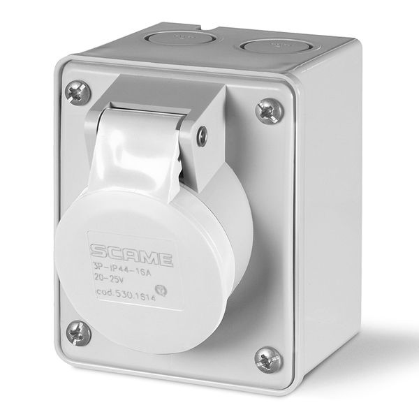 SOCKET OUTLET 3P IP44 32A 12h 40-50V AC image 3