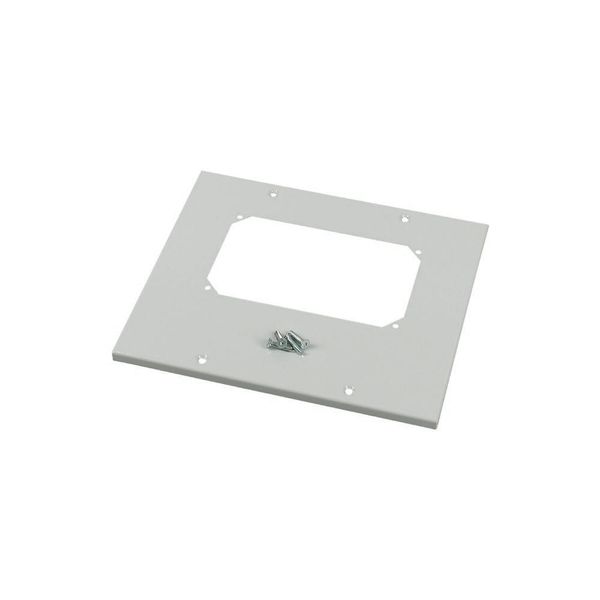 Bottom-/top plate for F3A flanges, for WxD = 425 x 400mm, IP55, grey image 3