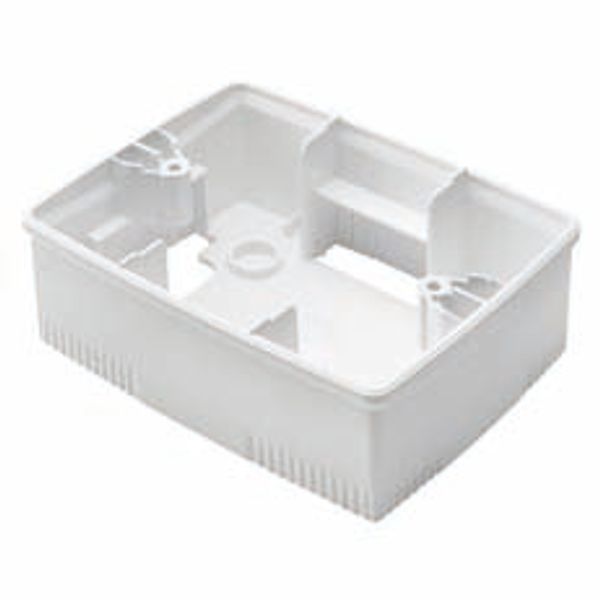 WALL-MOUNTING BOX FOR ONE PLATE - ITALIAN STANDARD 4 GANG - WHITE - CHORUSMART image 2