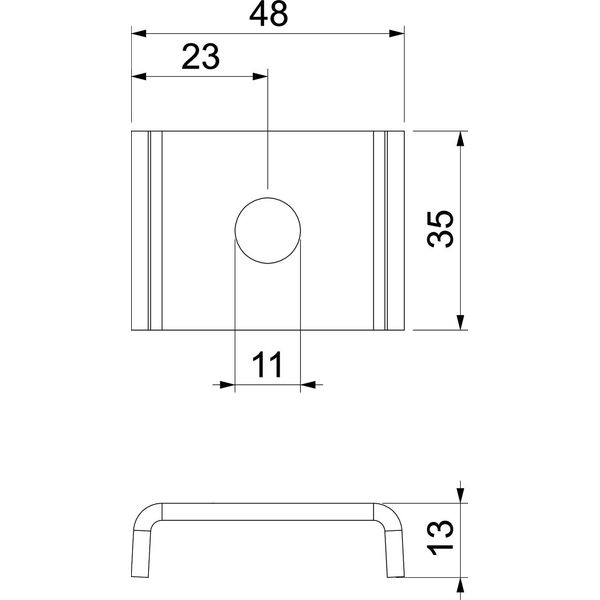 PLF 41 10 FT Plate for profile rail MS 41 48x35x13 image 2