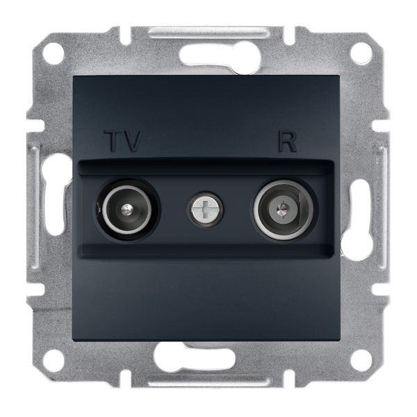 Asfora,TV/R ending socket, 1dB, anthracite image 3