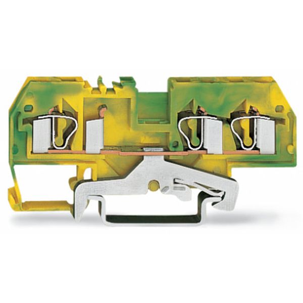 3-conductor ground terminal block 4 mm² center marking green-yellow image 1