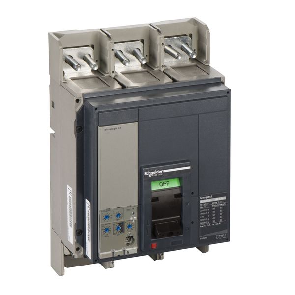 circuit breaker ComPact NS800N, 50 kA at 415 VAC, Micrologic 5.0 trip unit, 800 A, fixed,3 poles 3d image 3