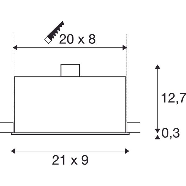 KADUX 3 GU10 Downlight, angular, matt white, max. 3x50W image 2