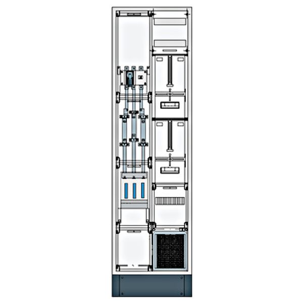 Wandlermessschrank 250A EnBW, 5-polig IP54 RAL7035, H=2000mm image 1