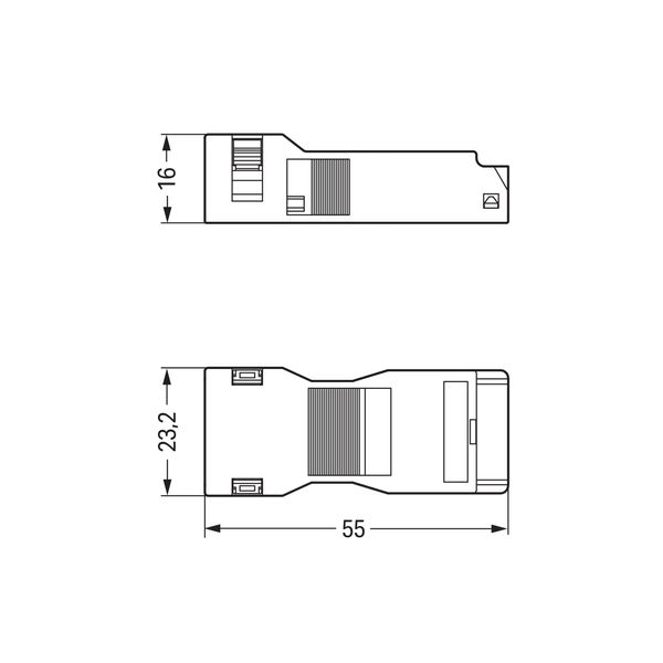 Strain relief housing 4-pole with locking clip white image 5