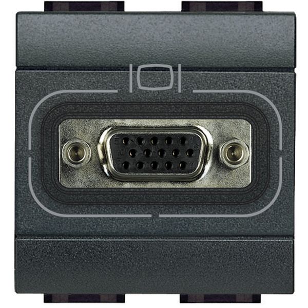 HD15 video socket 2 modules LivingLight anthracite image 2