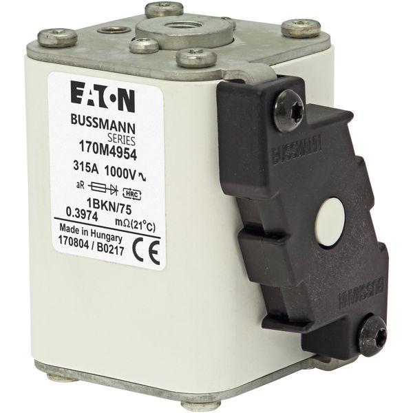 Fuse-link, high speed, 315 A, AC 1000 V, size 1, 52 x 69 x 74 mm, aR, IEC, UL, single indicator image 16