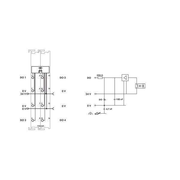 4-channel digital output 24 VDC Valve light blue image 3