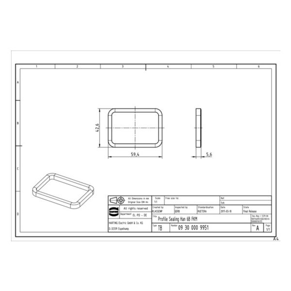 Profile Sealing Han 6B FKM image 1