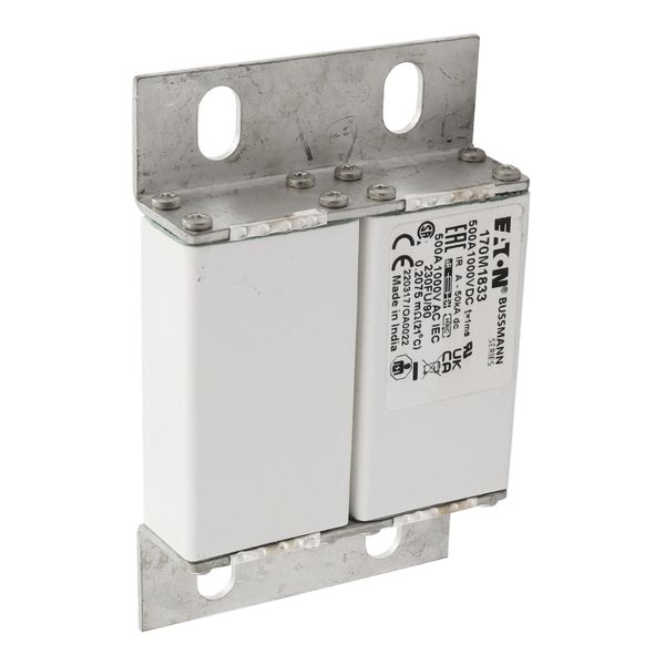 Fuse-link, high speed, 500 A, DC 1000 V, size 230, 24 x 78 x 115 mm, aR, IEC image 25