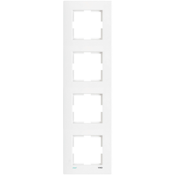 Karre Clean Accessory White Four Gang Frame image 1