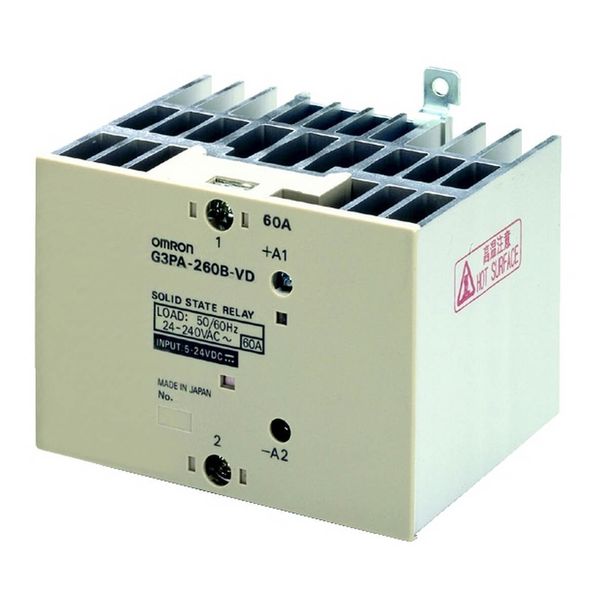 Solid state relay, DIN rail/surface mounting, 1-pole, 60 A, 264 VAC ma G3PA4003B image 1