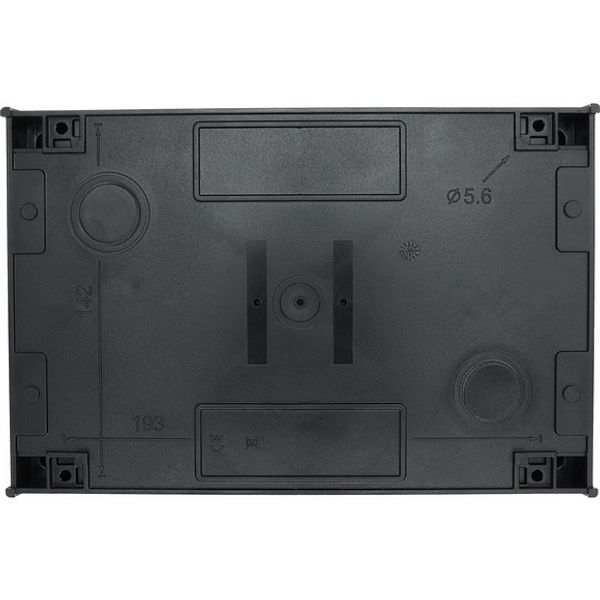 Main switch, T5B, 63 A, surface mounting, 4 contact unit(s), 6 pole, 1 N/O, 1 N/C, Emergency switching off function, With red rotary handle and yellow image 2